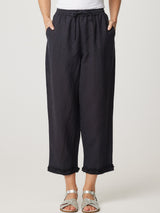 CAPRI RUFFLE LINEN PANT