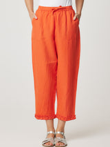 CAPRI RUFFLE LINEN PANT