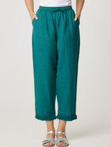 CAPRI RUFFLE LINEN PANT