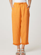 CAPRI RUFFLE LINEN PANT